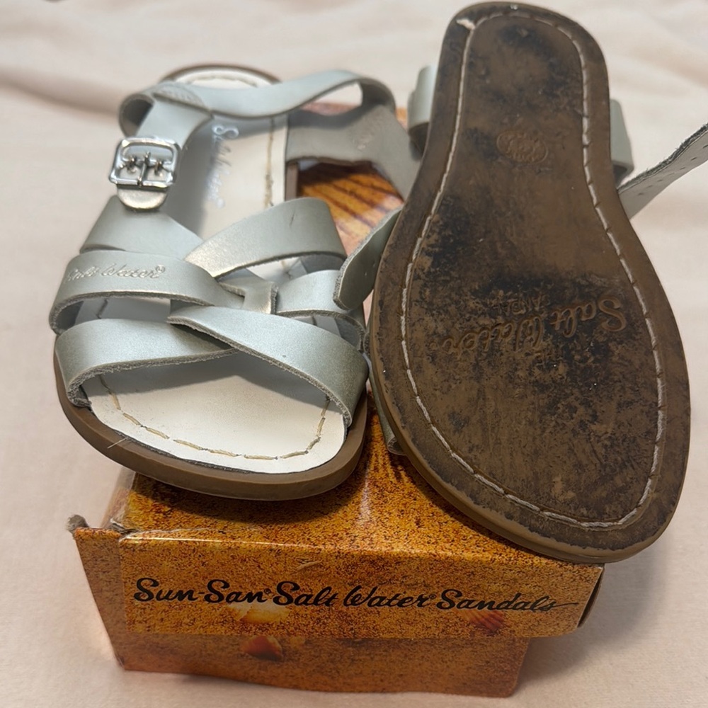 Sun-San Salt Water Sandals in Silver